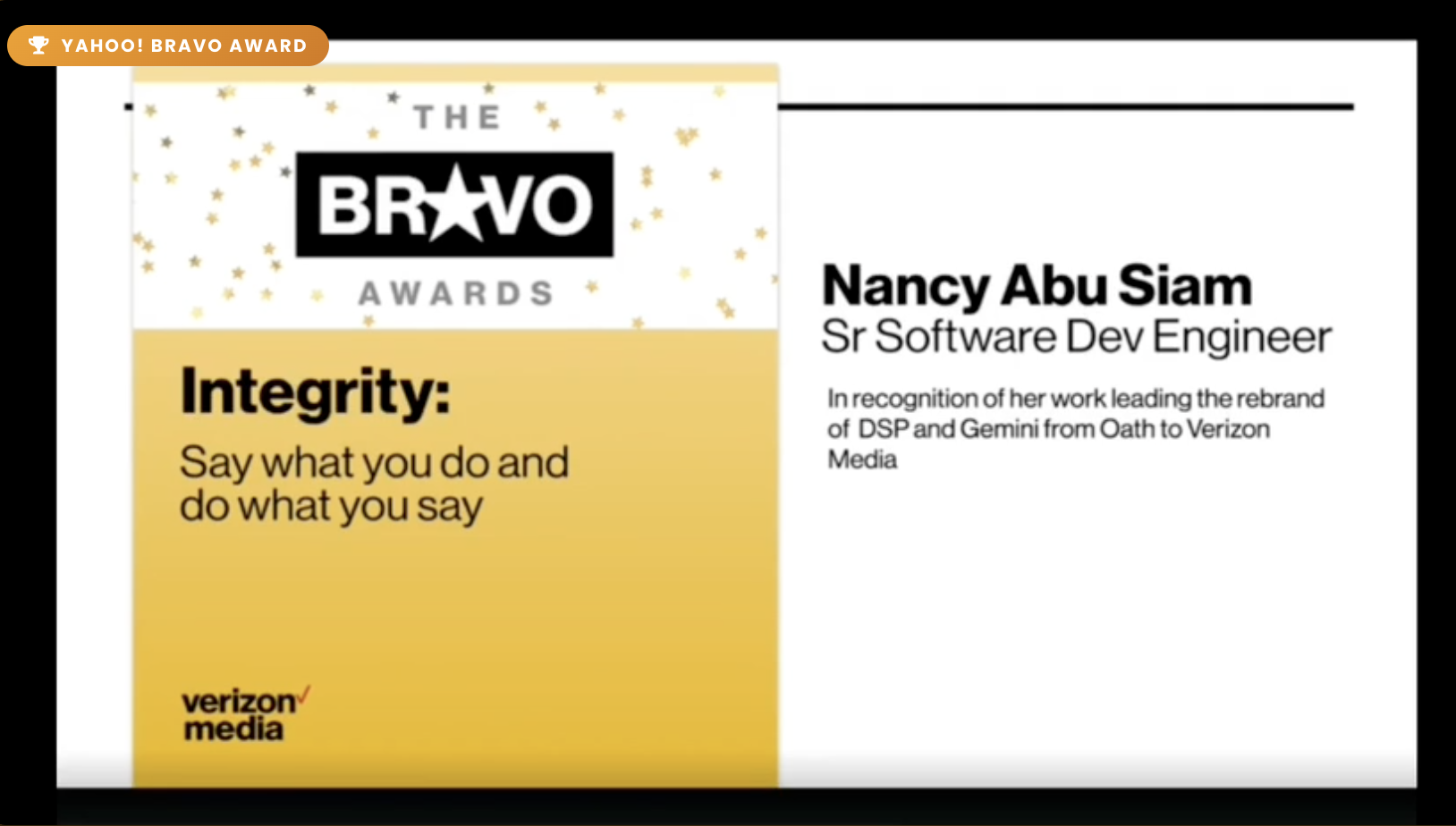 Yahoo! Bravo Award